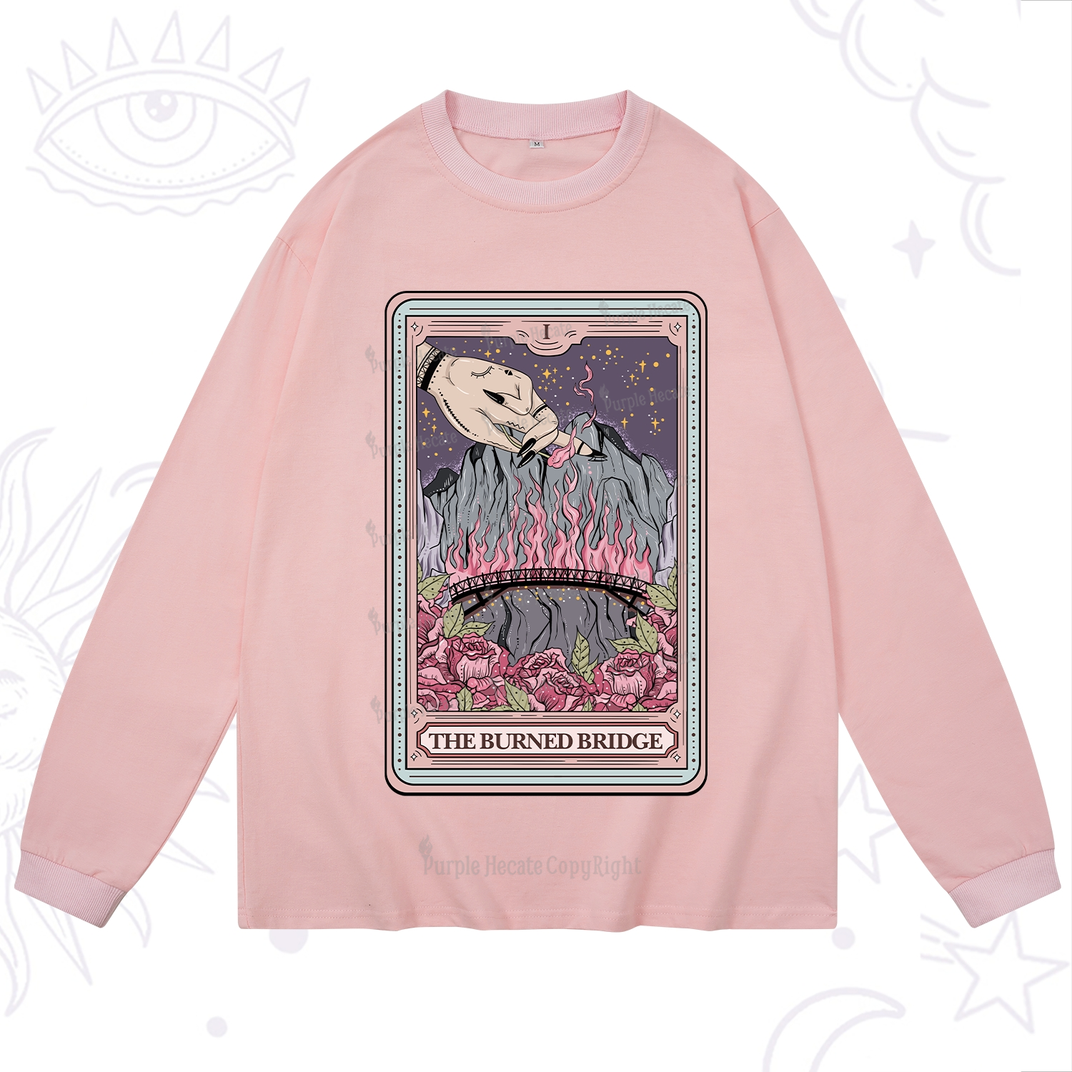 Purplehecate The Burned Bridge Tarot Long Sleeve T-Shirt