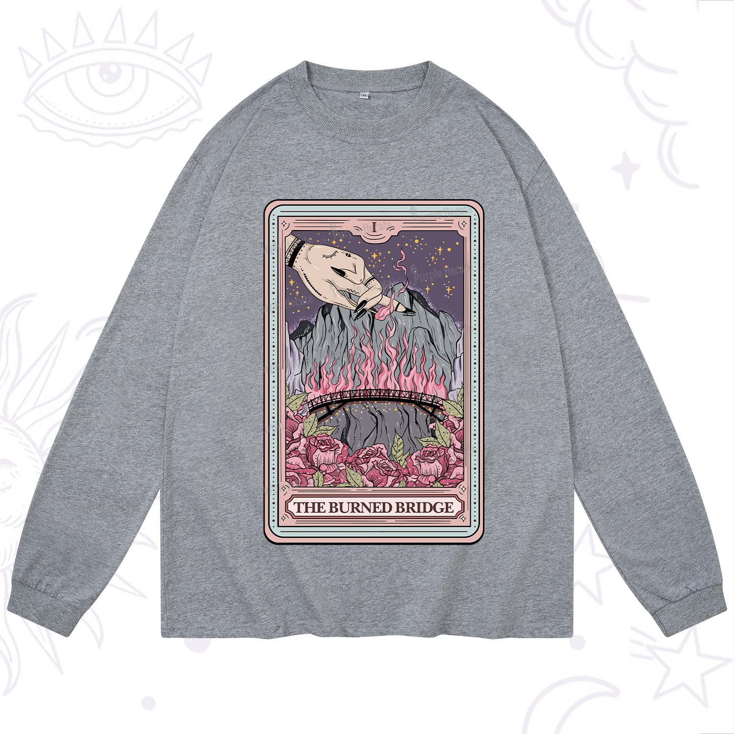 Purplehecate The Burned Bridge Tarot Long Sleeve T-Shirt