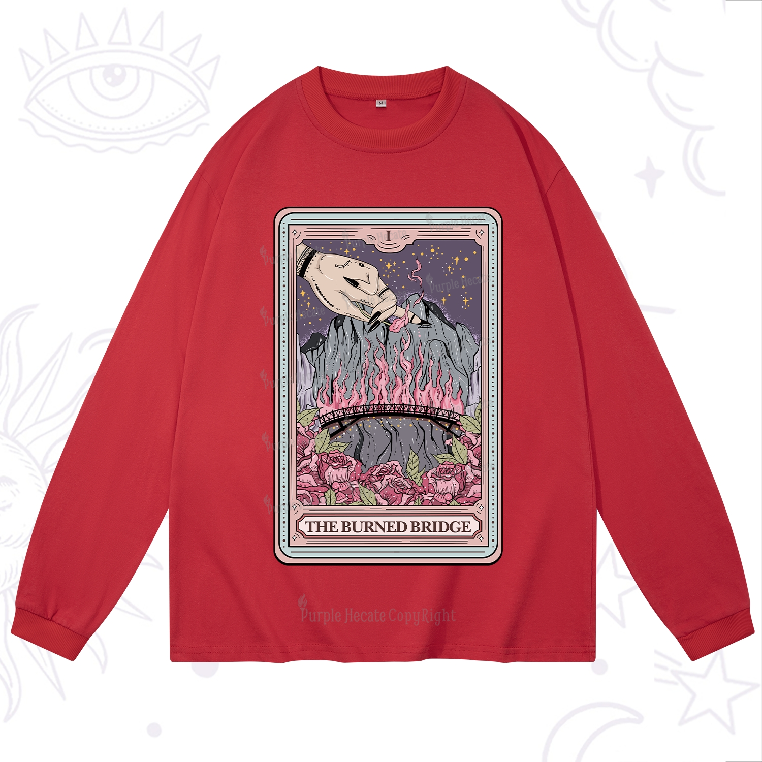 Purplehecate The Burned Bridge Tarot Long Sleeve T-Shirt