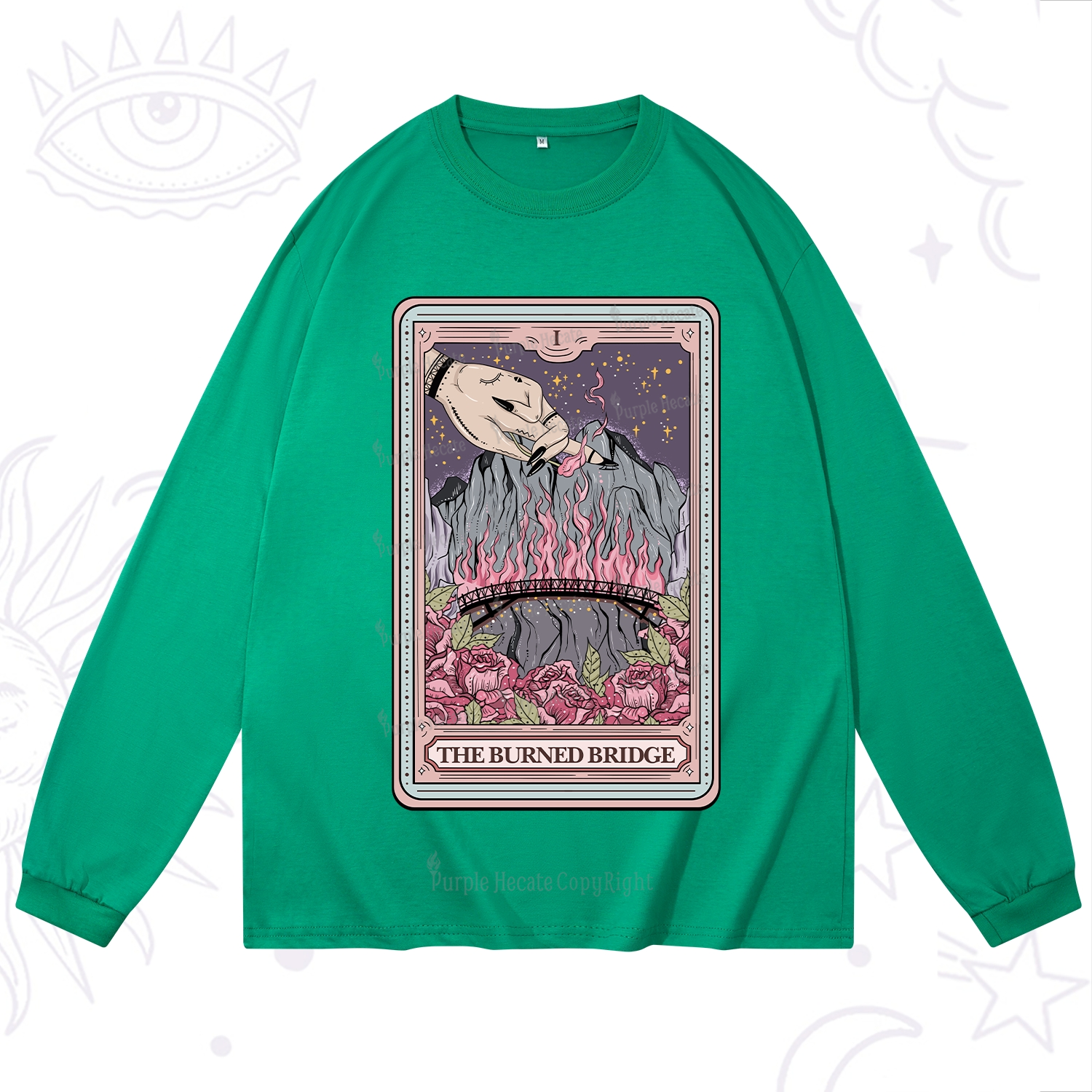 Purplehecate The Burned Bridge Tarot Long Sleeve T-Shirt
