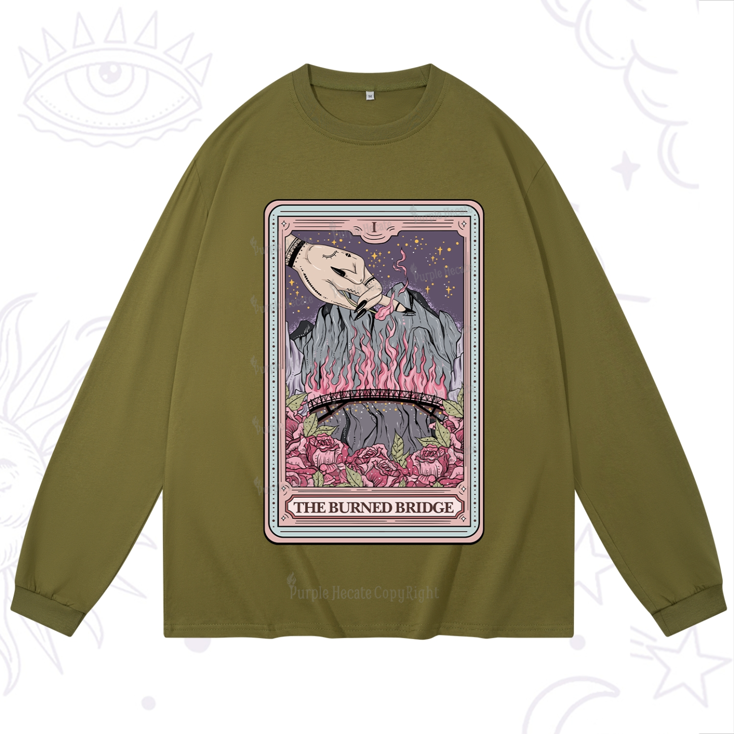 Purplehecate The Burned Bridge Tarot Long Sleeve T-Shirt
