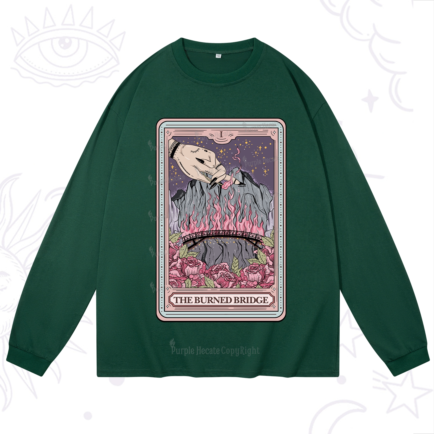 Purplehecate The Burned Bridge Tarot Long Sleeve T-Shirt