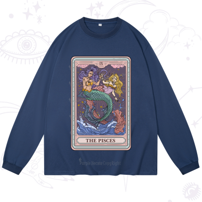 Purplehecate The Pisces Tarot Long Sleeve T-Shirt