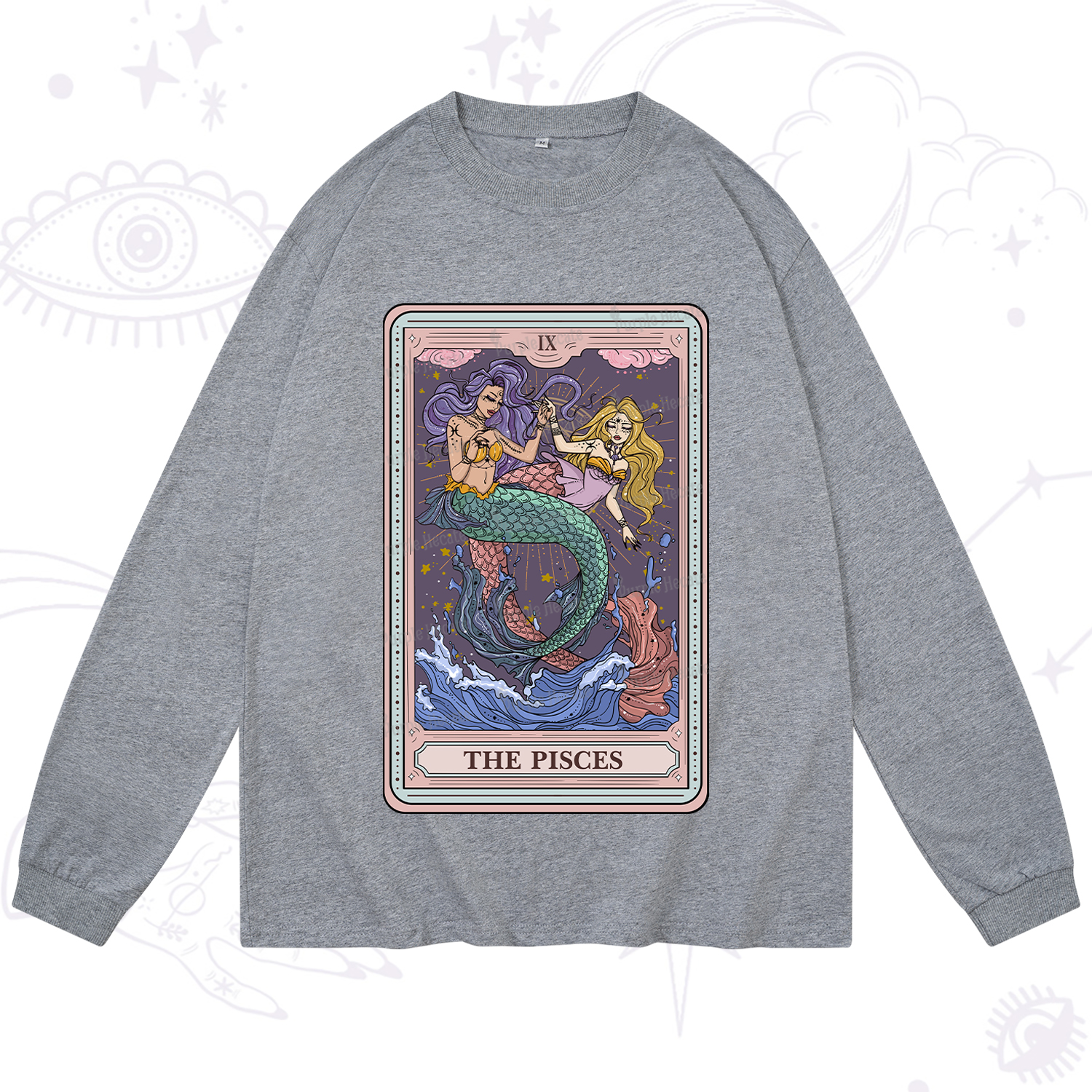 Purplehecate The Pisces Tarot Long Sleeve T-Shirt