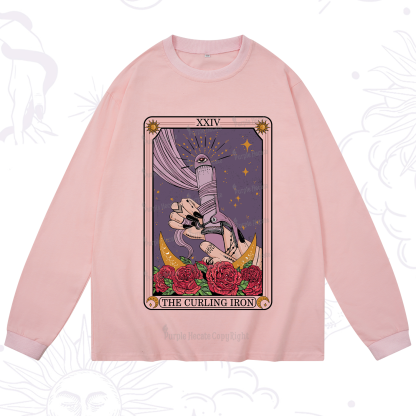 Purplehecate The Curling Iron Tarot Long Sleeve T-Shirt