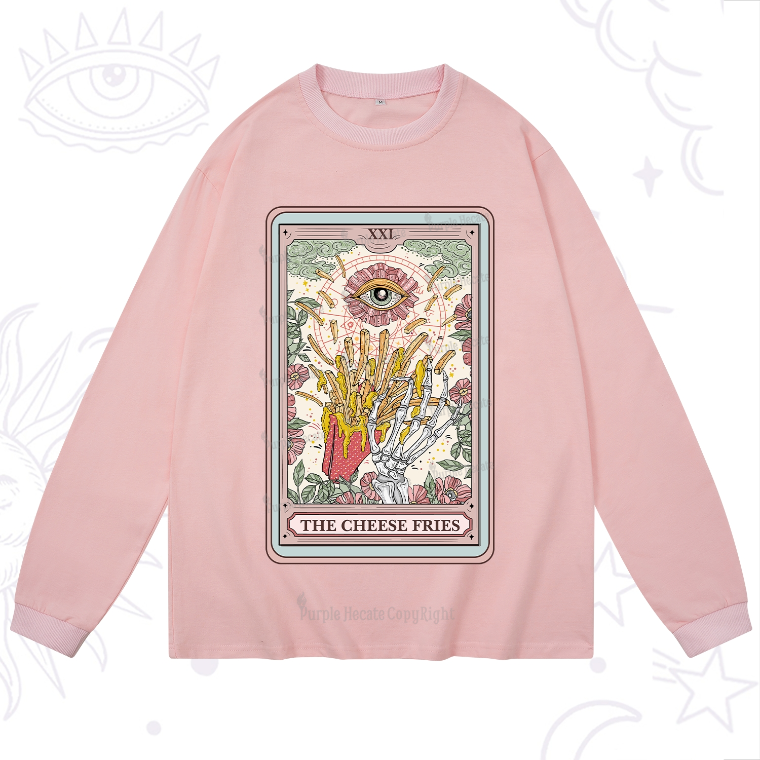 Purplehecate The Cheese Fries Tarot Long Sleeve T-Shirt
