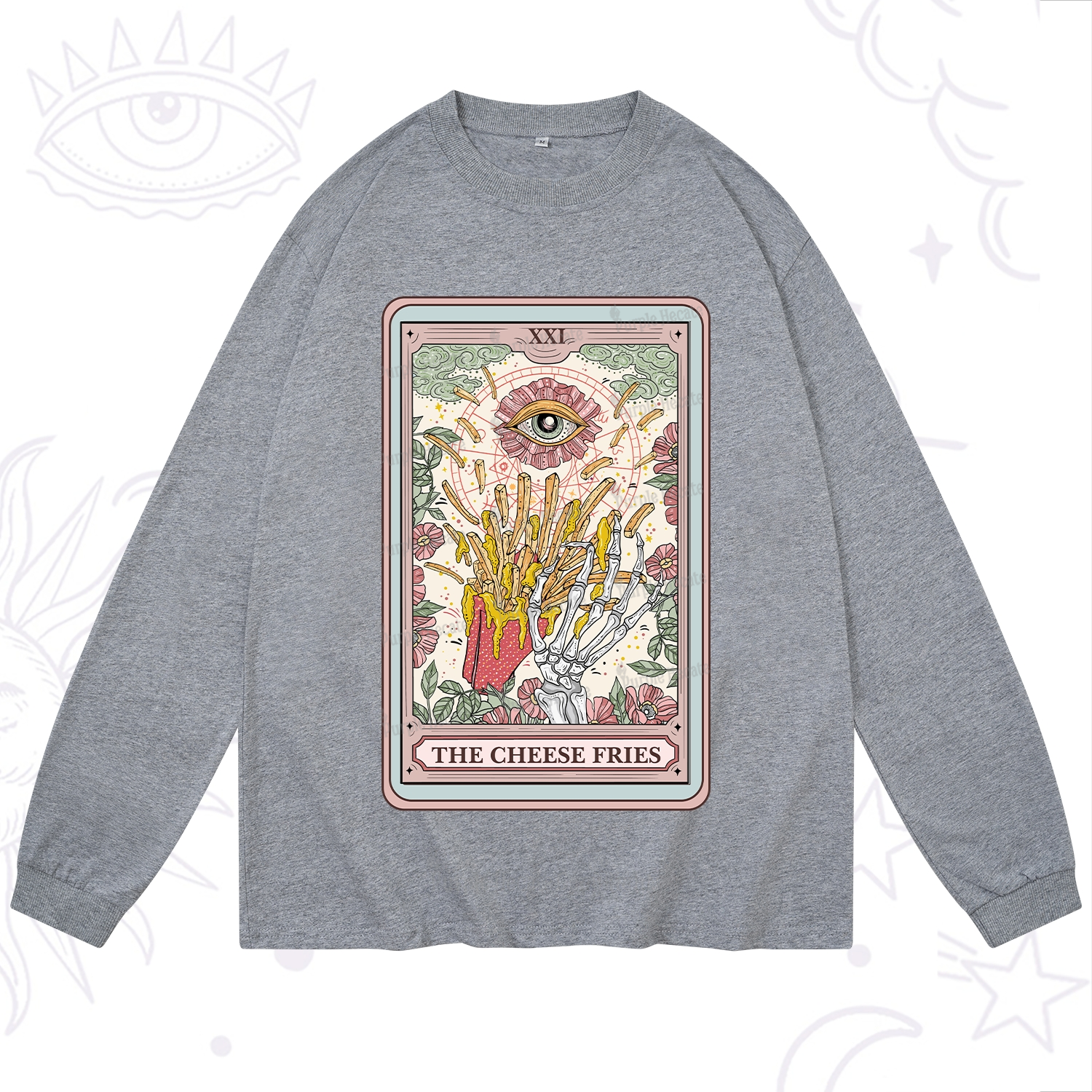 Purplehecate The Cheese Fries Tarot Long Sleeve T-Shirt