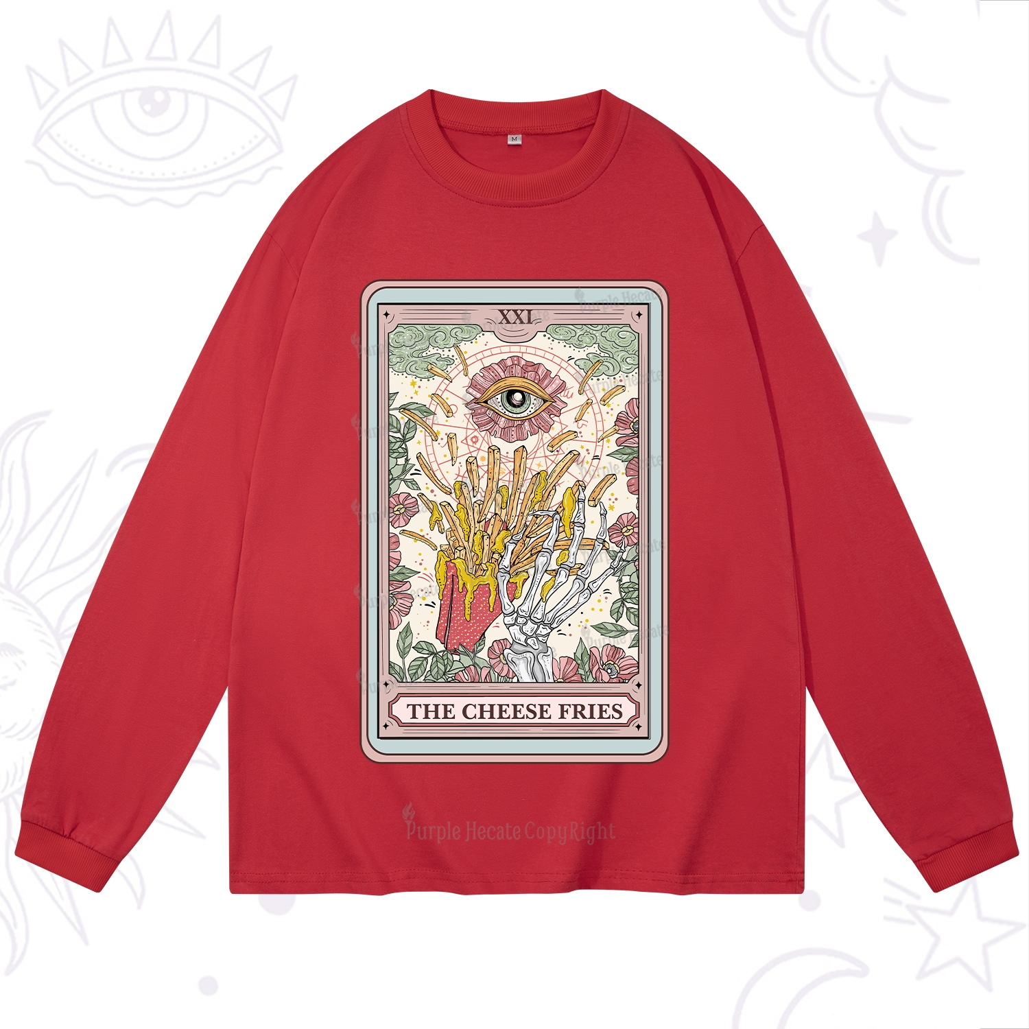 Purplehecate The Cheese Fries Tarot Long Sleeve T-Shirt