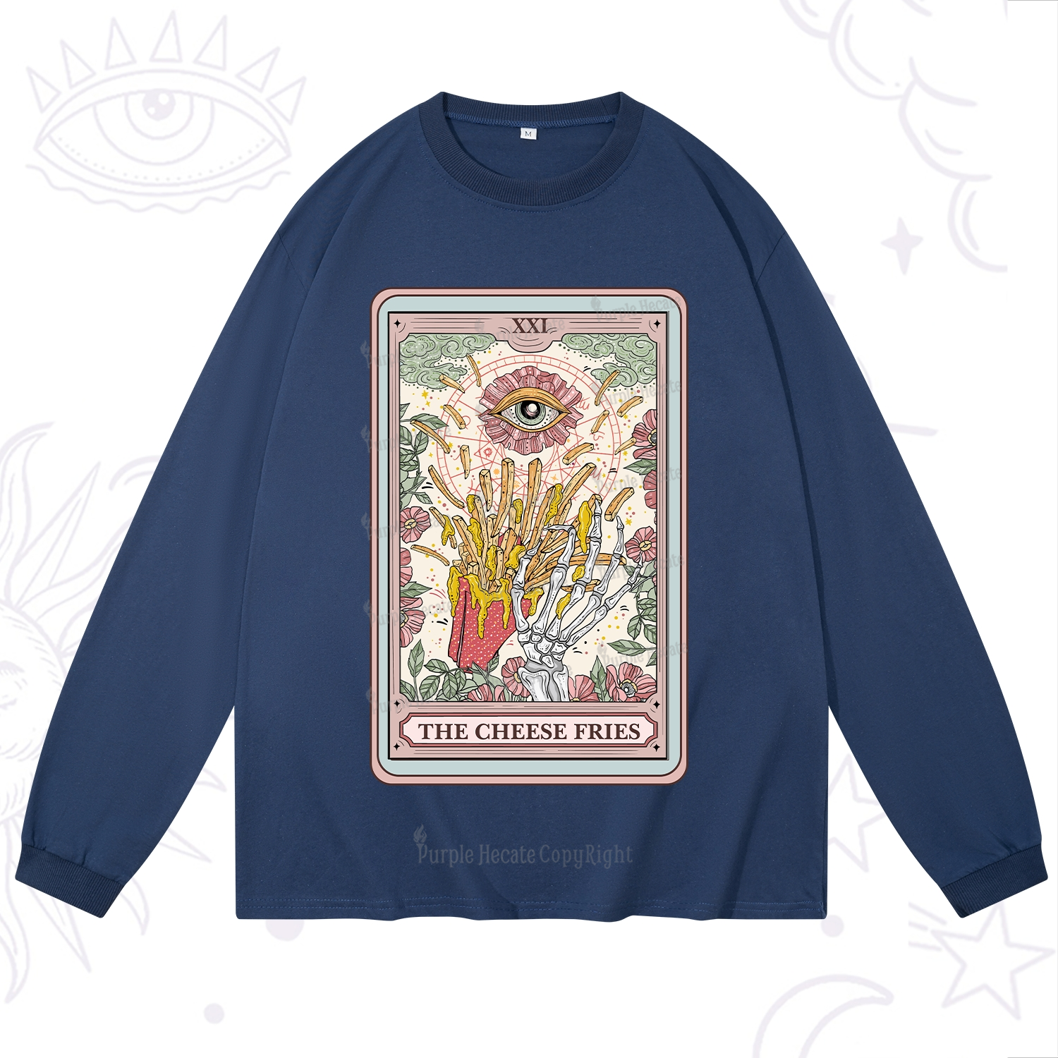Purplehecate The Cheese Fries Tarot Long Sleeve T-Shirt