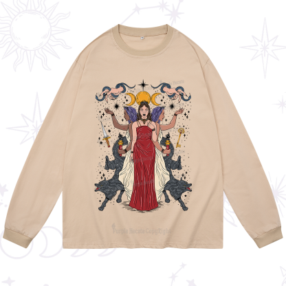 Purplehecate The Triple Goddess Hecate Long Sleeve T-Shirt