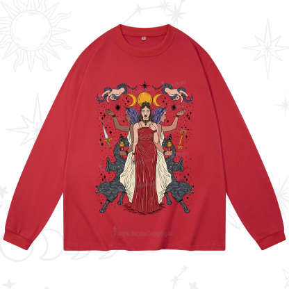 Purplehecate The Triple Goddess Hecate Long Sleeve T-Shirt