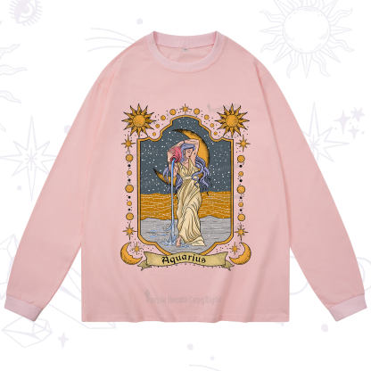 Purplehecate Aquarius Zodiac Long Sleeve T-Shirt