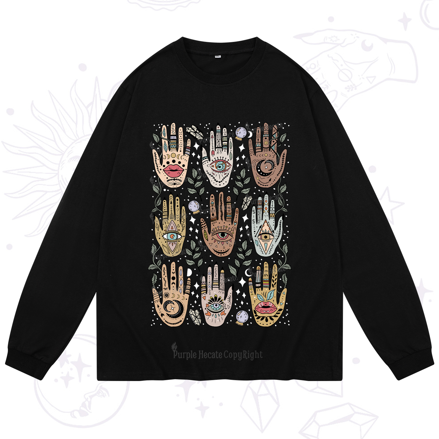 Purplehecate Helping Hands Long Sleeve T-Shirt