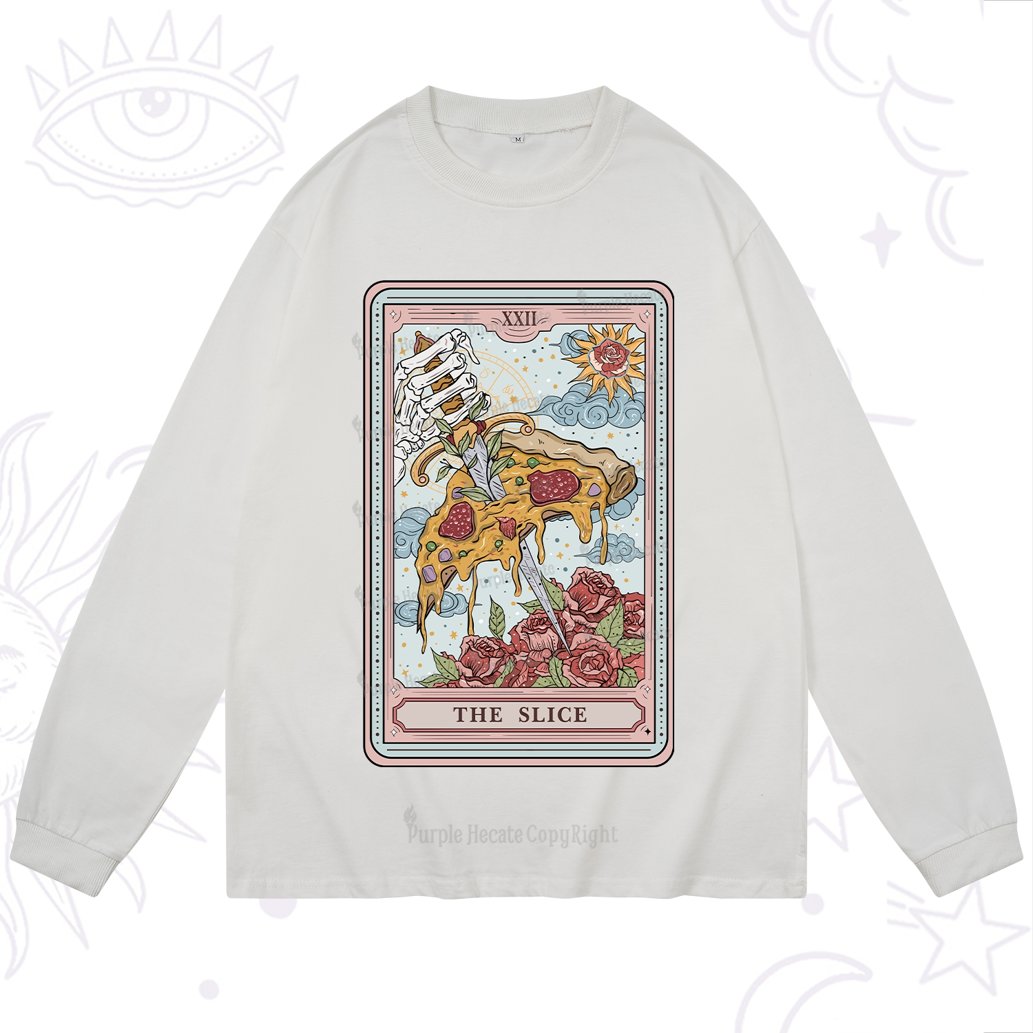 Purplehecate The Slice Food Tarot Long Sleeve T-Shirt