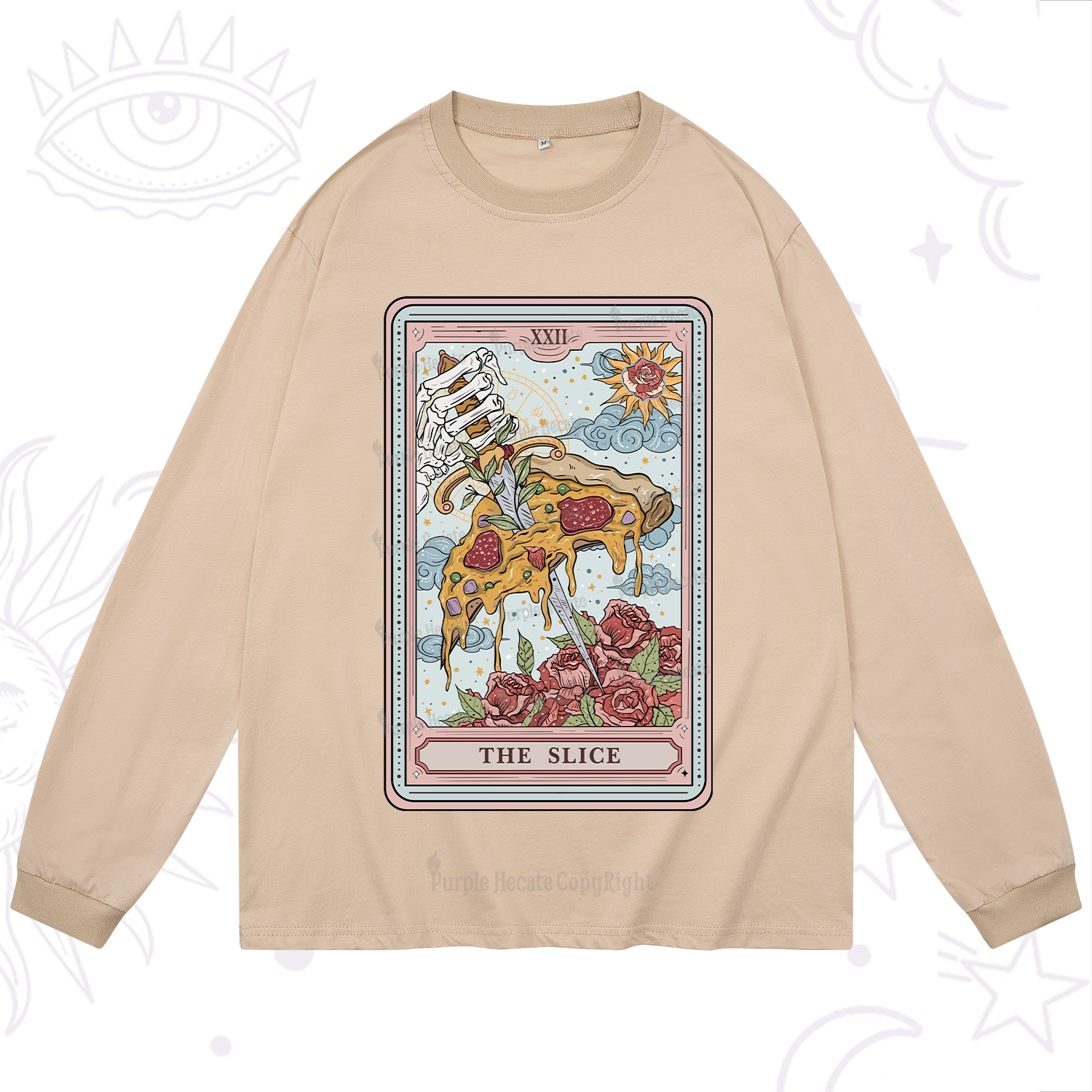 Purplehecate The Slice Food Tarot Long Sleeve T-Shirt