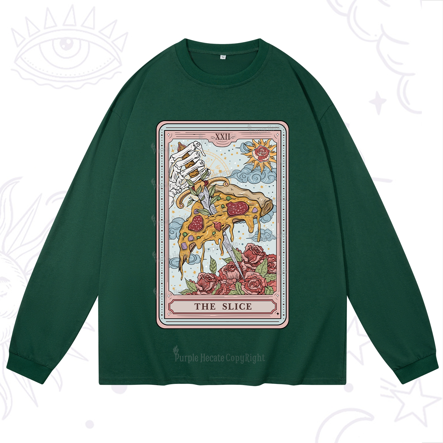 Purplehecate The Slice Food Tarot Long Sleeve T-Shirt