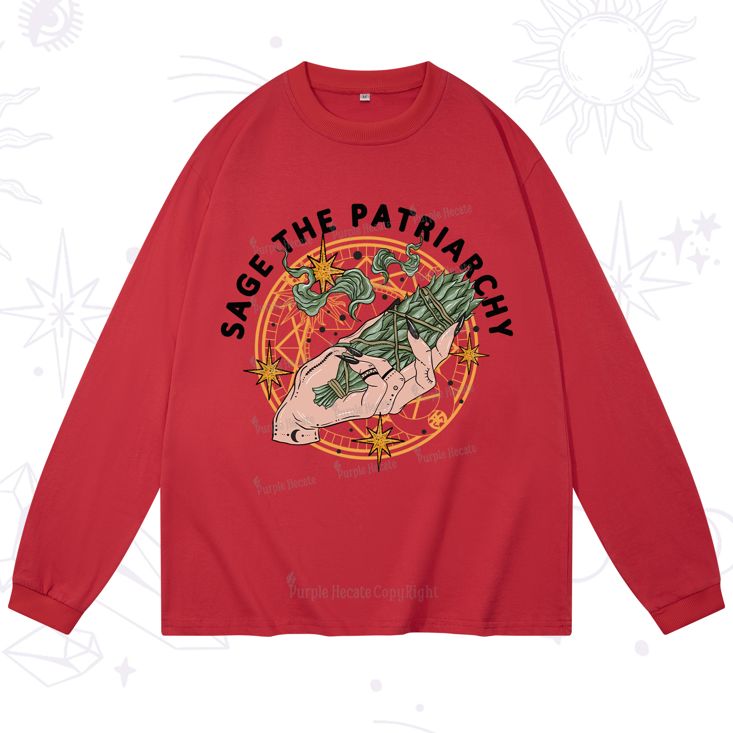 Purplehecate Sage The Patriarchy Long Sleeve T-Shirt