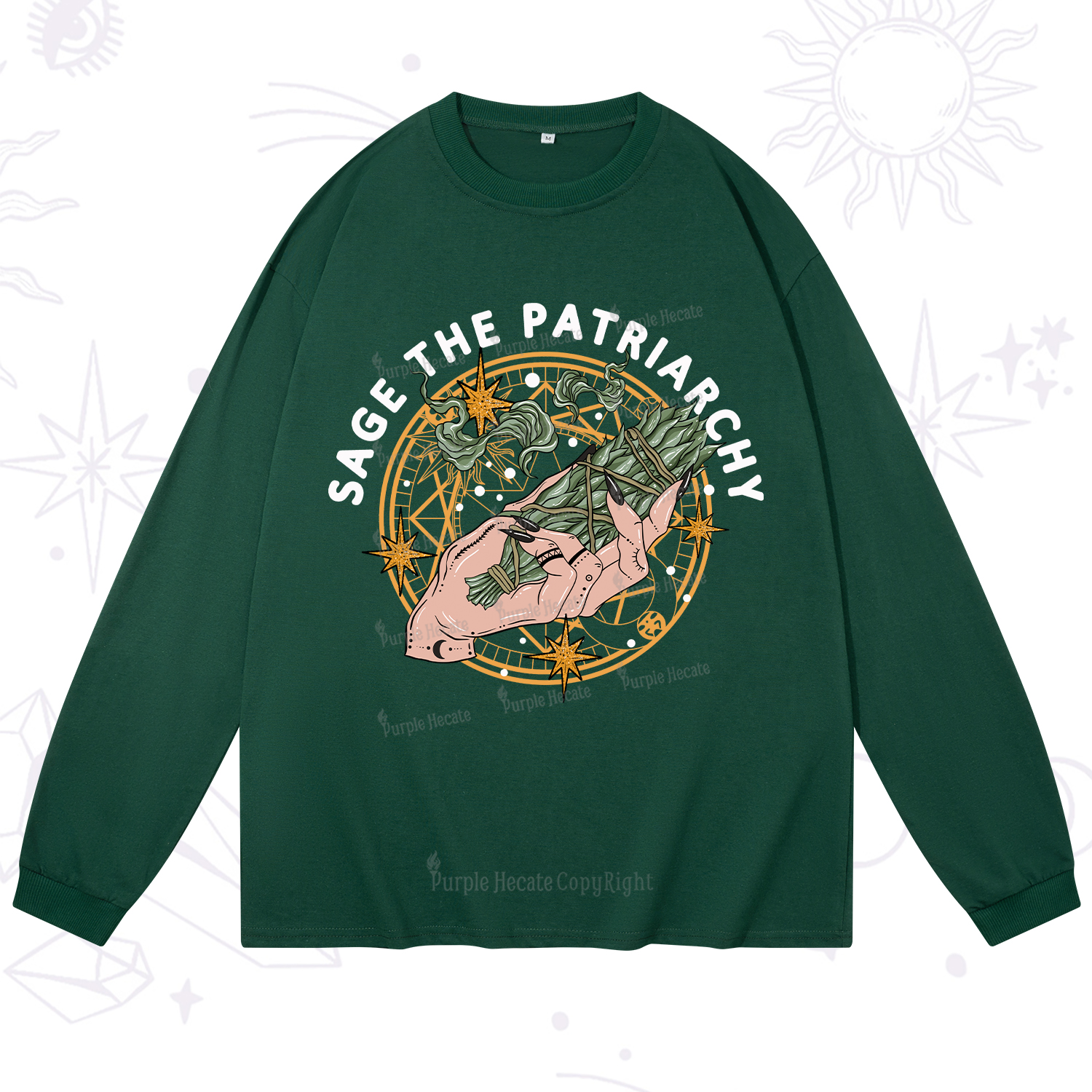 Purplehecate Sage The Patriarchy Long Sleeve T-Shirt