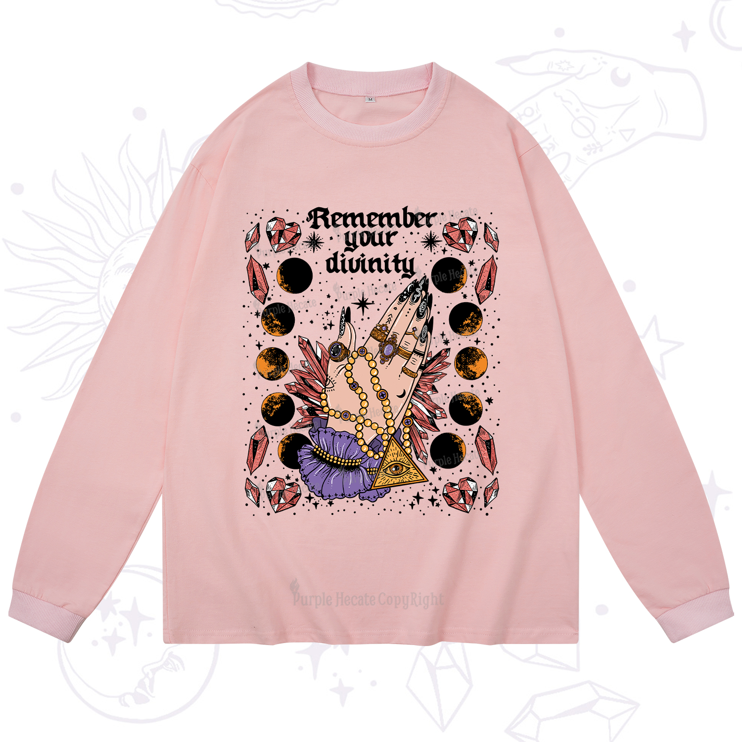 Purplehecate Remember Your Divinity Long Sleeve T-Shirt