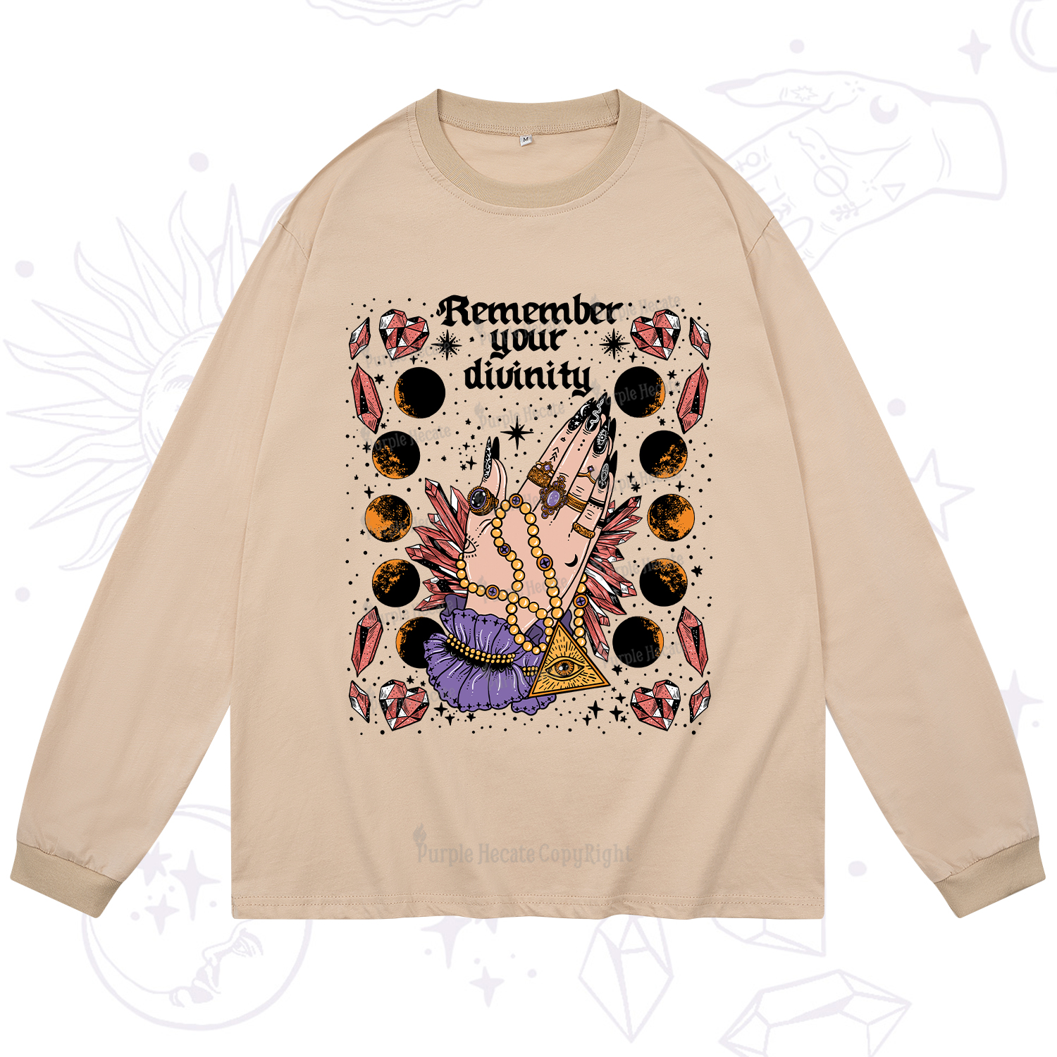 Purplehecate Remember Your Divinity Long Sleeve T-Shirt