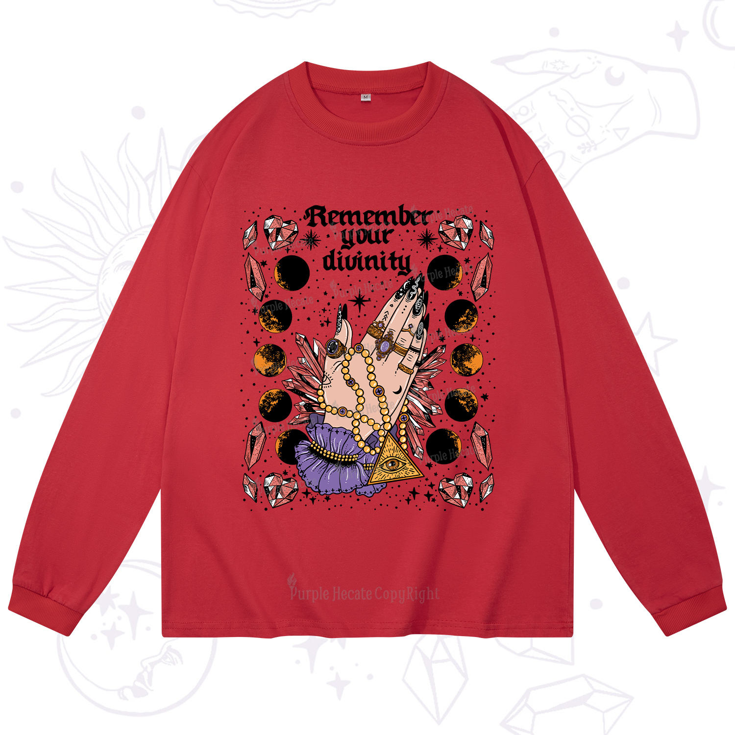 Purplehecate Remember Your Divinity Long Sleeve T-Shirt