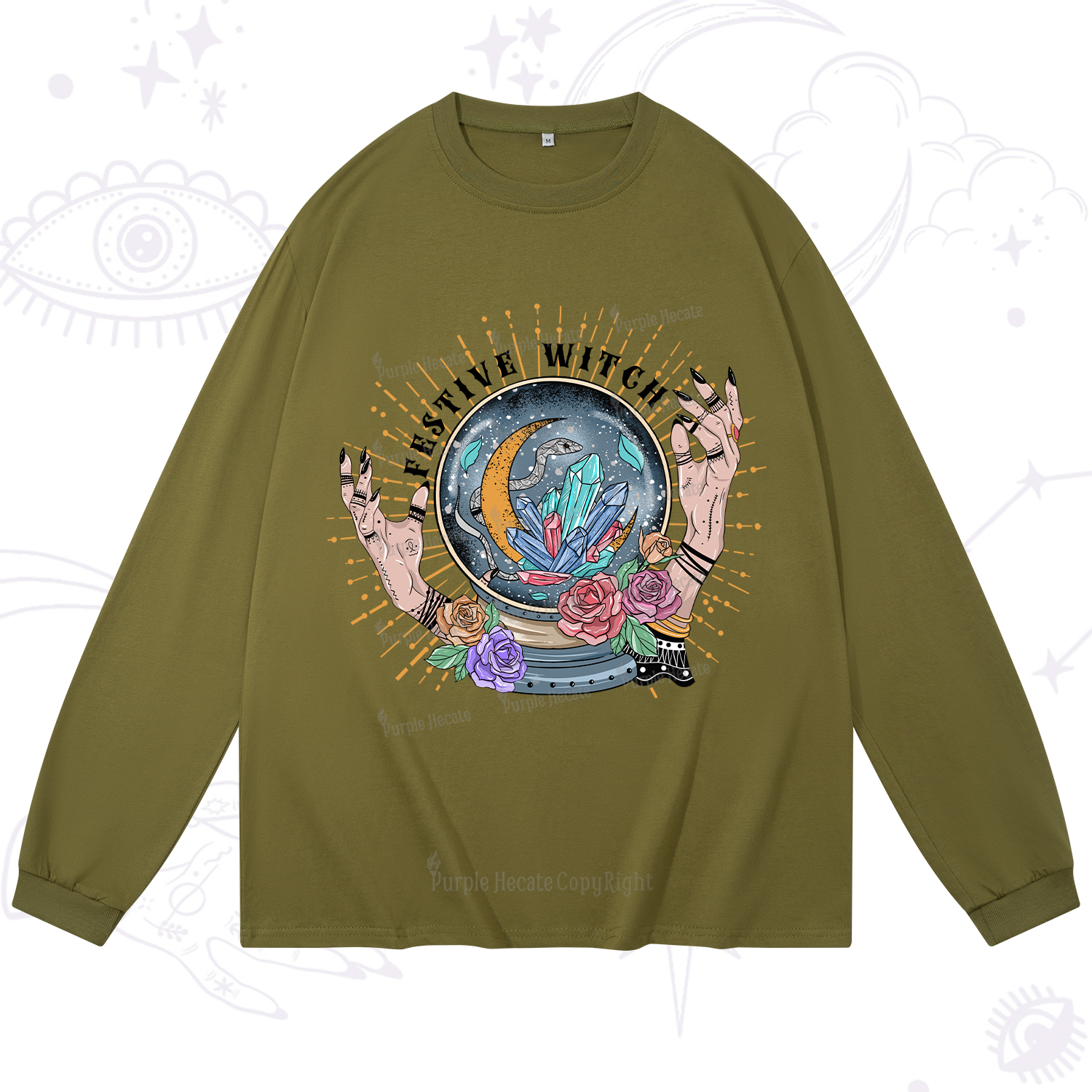 Purplehecate Festive Witch Long Sleeve T-Shirt