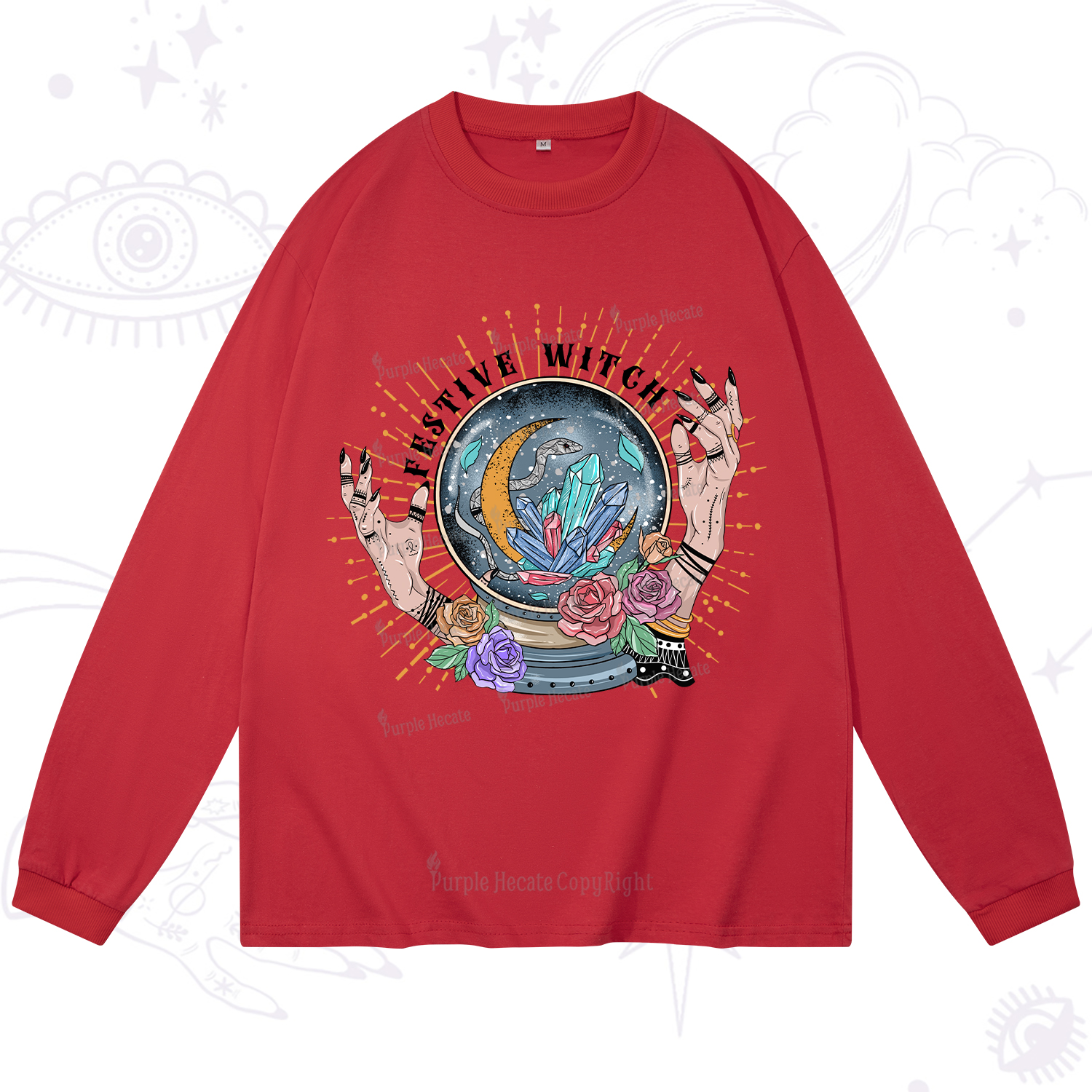 Purplehecate Festive Witch Long Sleeve T-Shirt