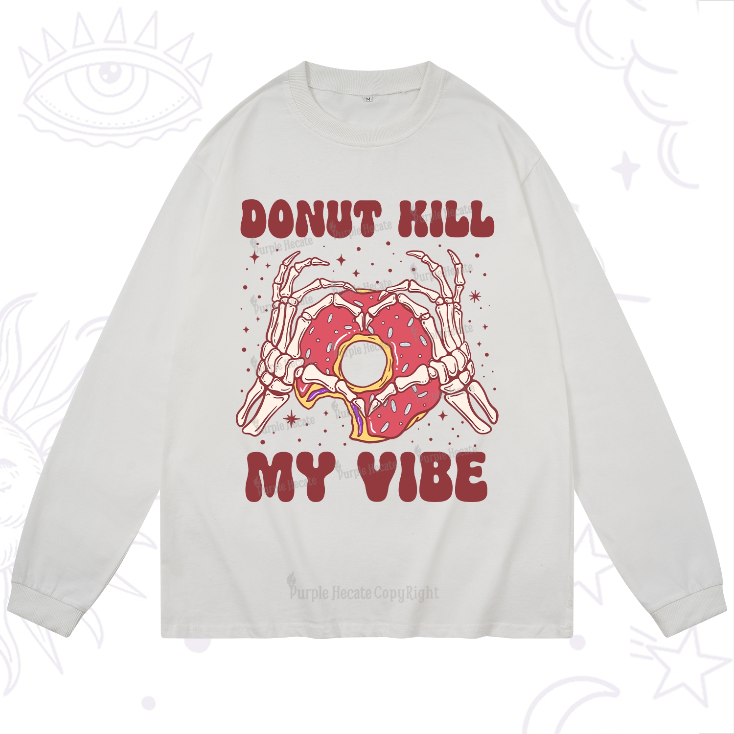 Purplehecate Donut Kill My Vibe Long Sleeve T-Shirt