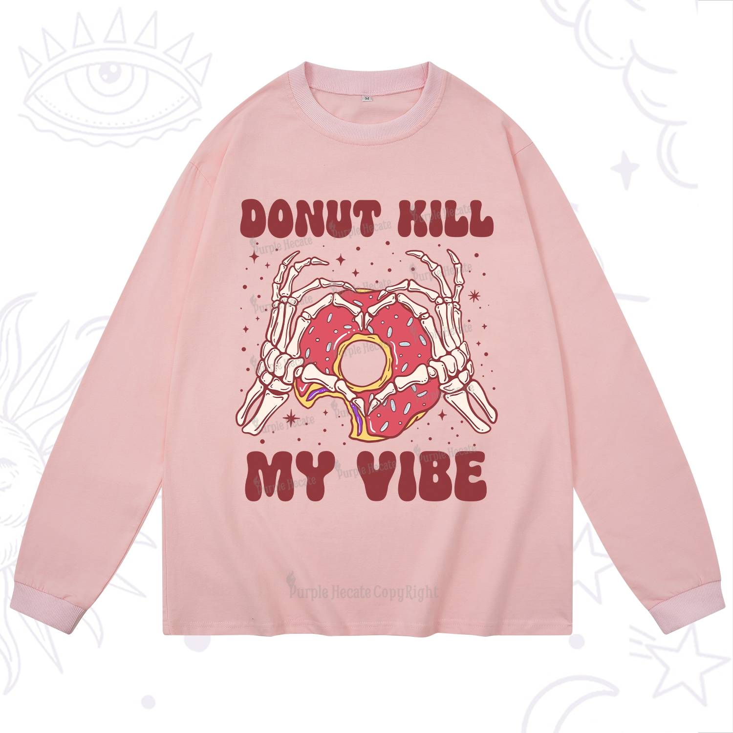Purplehecate Donut Kill My Vibe Long Sleeve T-Shirt