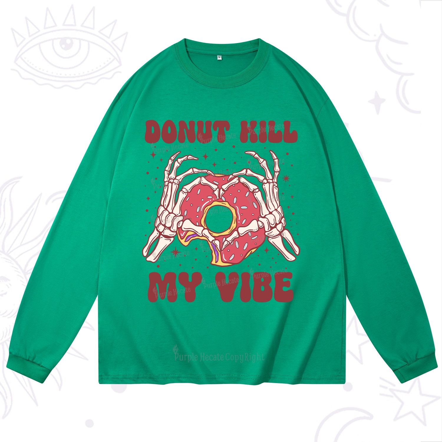 Purplehecate Donut Kill My Vibe Long Sleeve T-Shirt