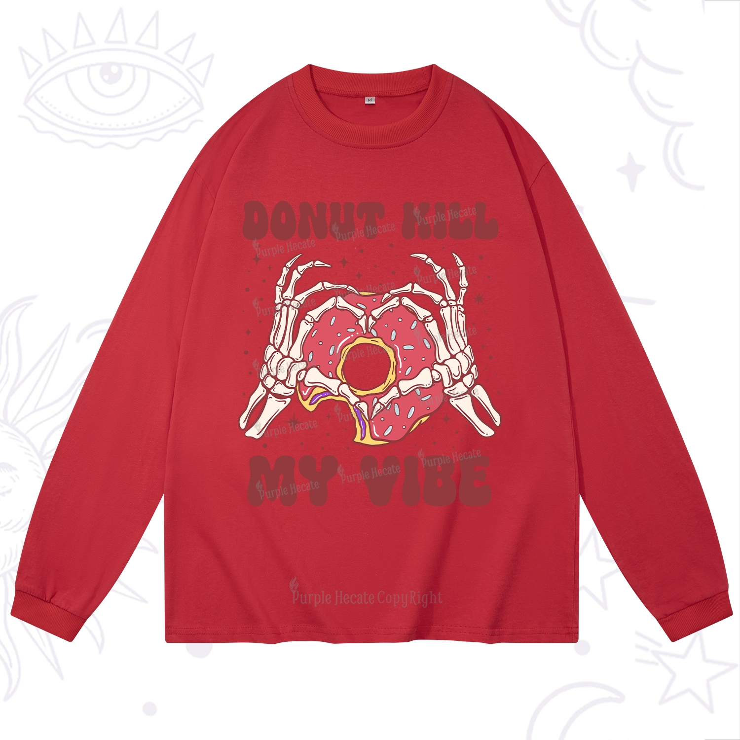 Purplehecate Donut Kill My Vibe Long Sleeve T-Shirt