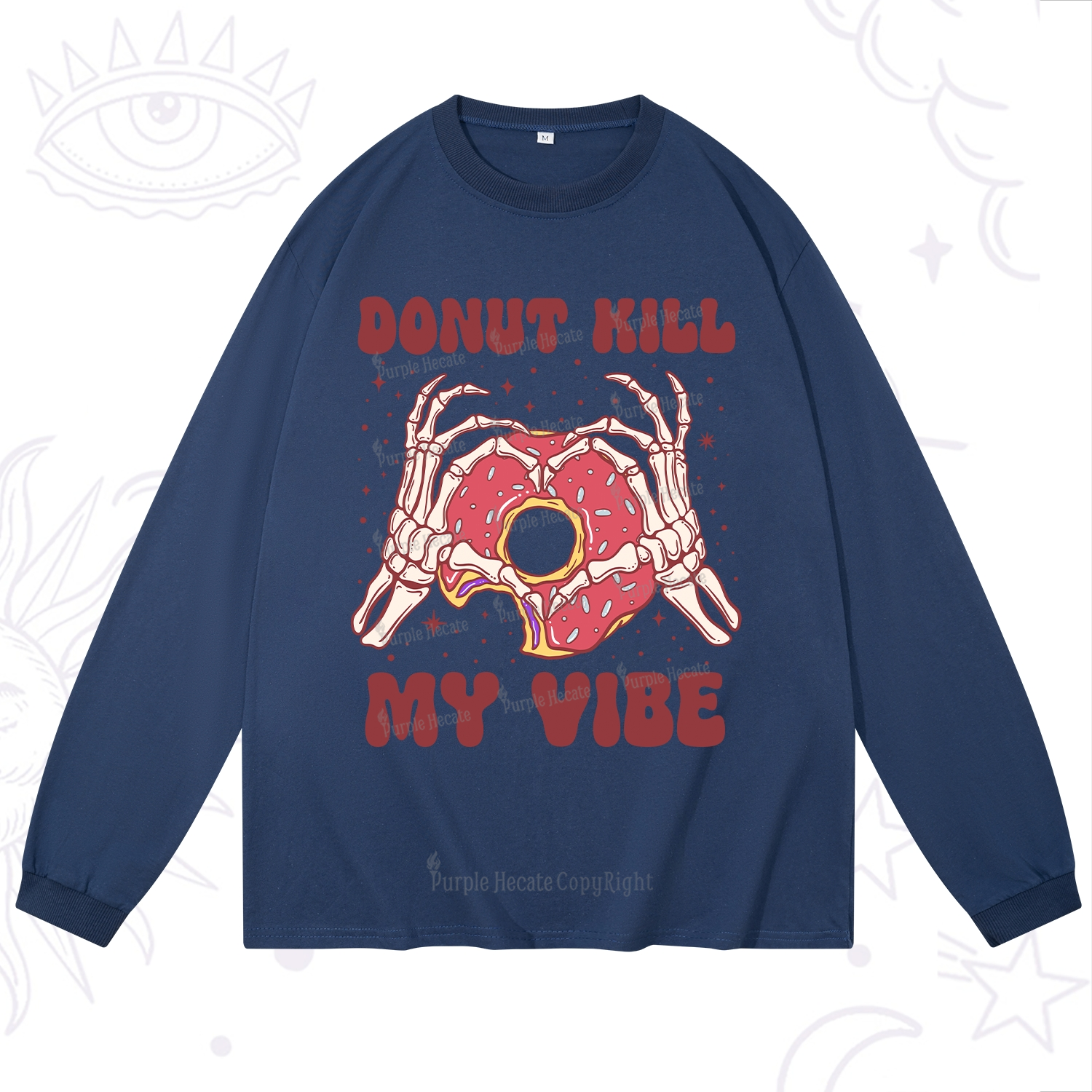 Purplehecate Donut Kill My Vibe Long Sleeve T-Shirt
