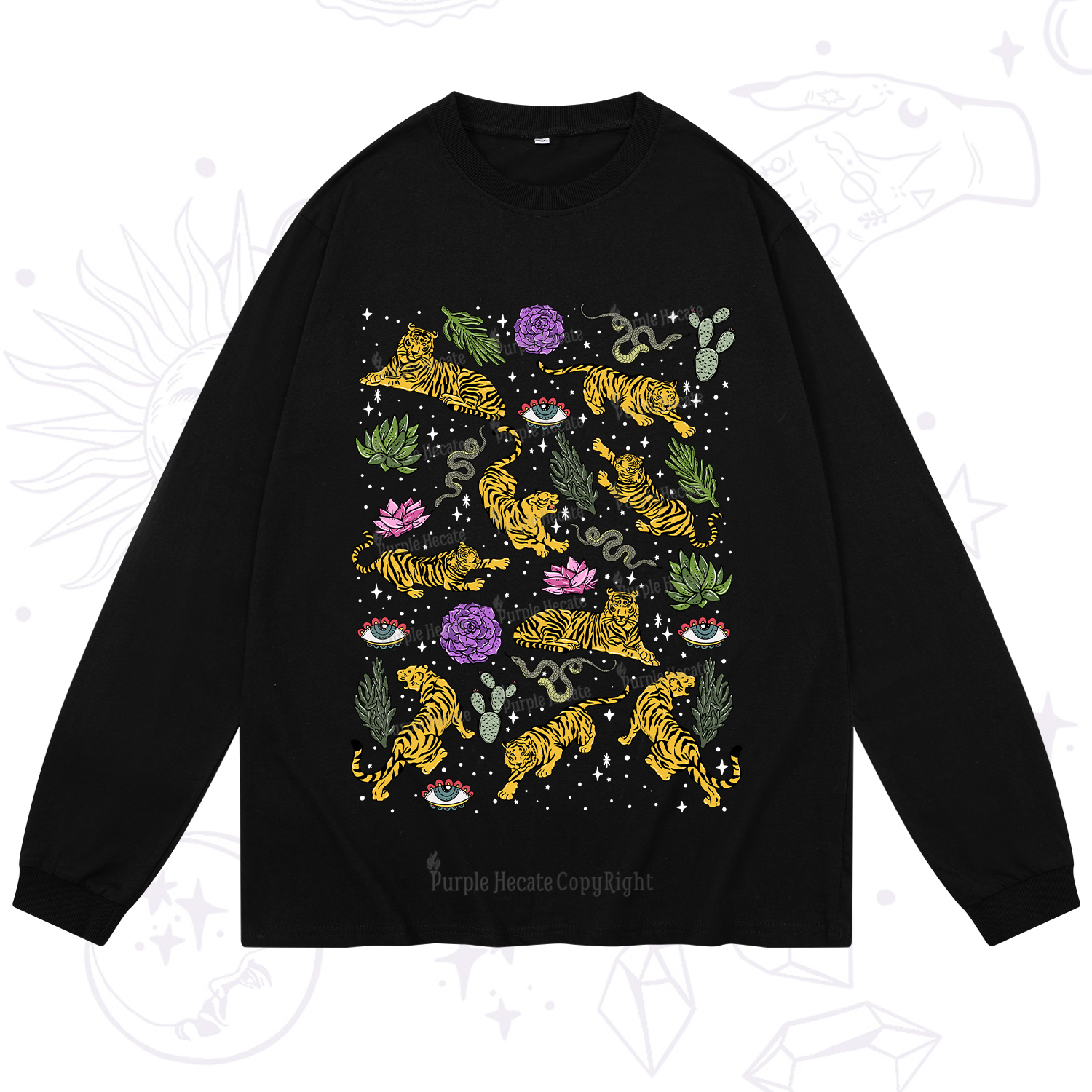 Purplehecate Desert Tiger Long Sleeve T-Shirt