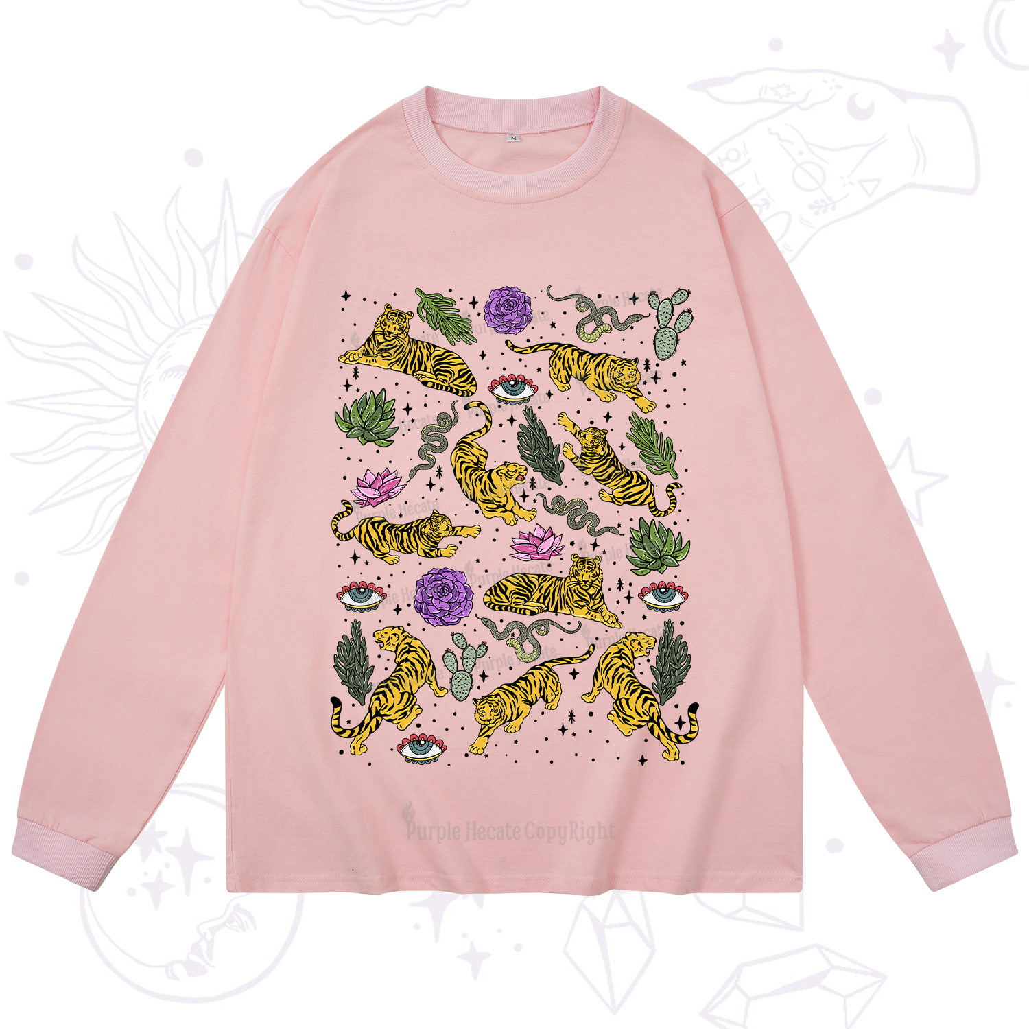 Purplehecate Desert Tiger Long Sleeve T-Shirt