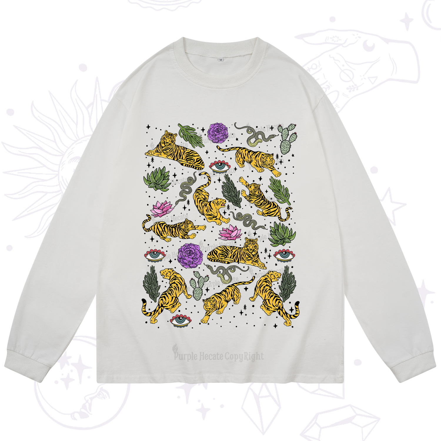 Purplehecate Desert Tiger Long Sleeve T-Shirt
