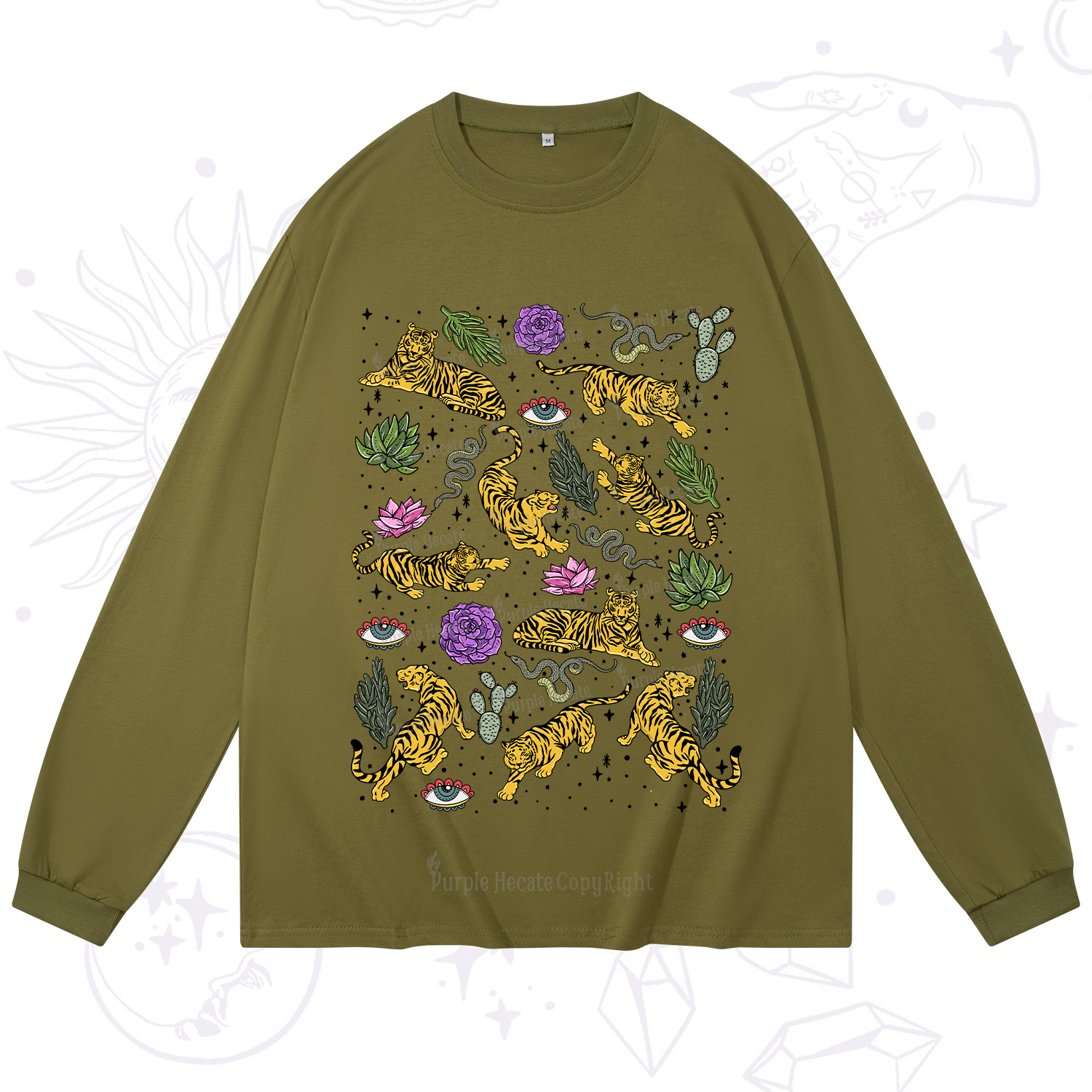 Purplehecate Desert Tiger Long Sleeve T-Shirt