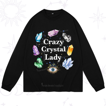 Purplehecate Crazy Crystal Lady Long Sleeve T-Shirt