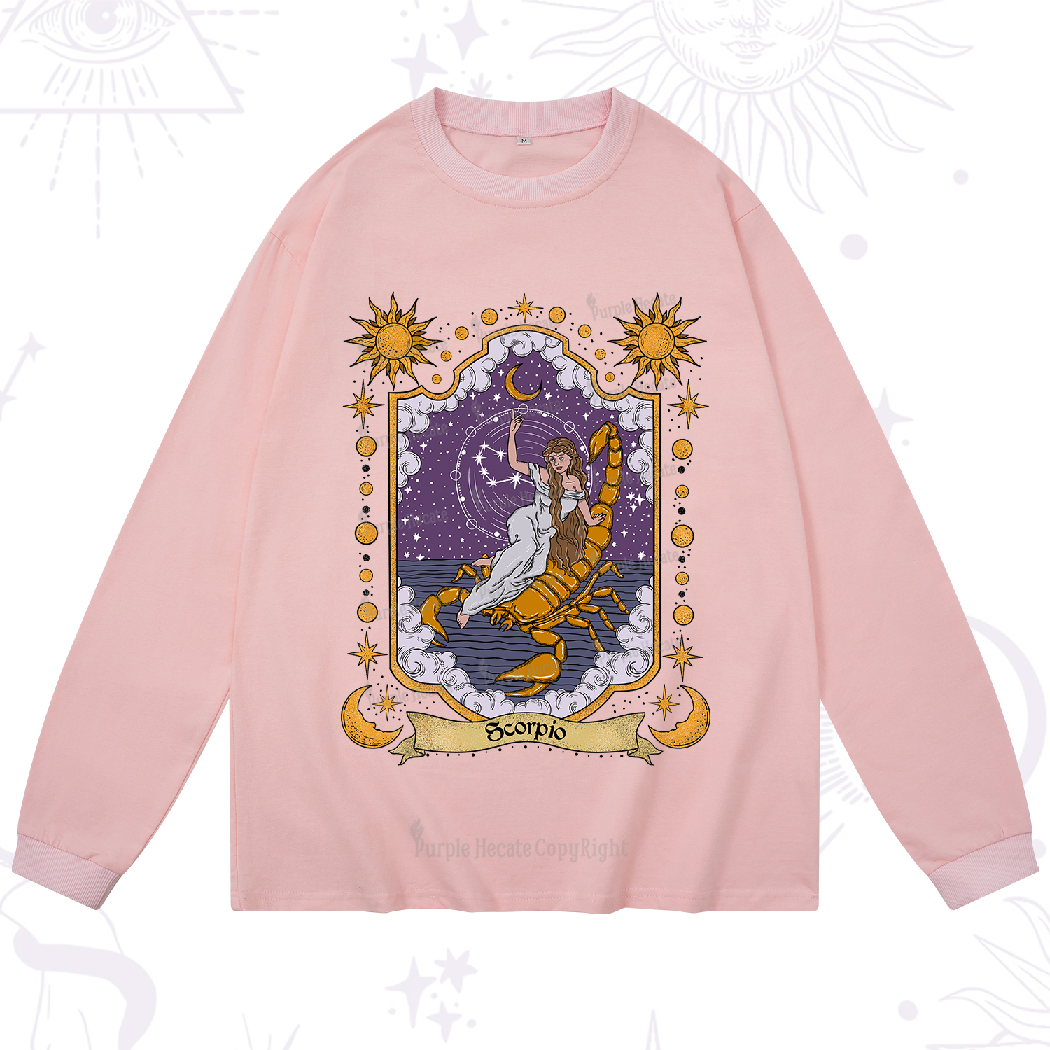Purplehecate Scorpio Zodiac Long Sleeve T-Shirt