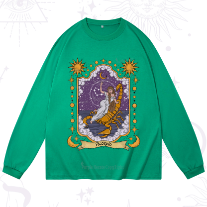 Purplehecate Scorpio Zodiac Long Sleeve T-Shirt