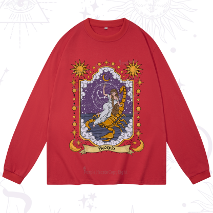 Purplehecate Scorpio Zodiac Long Sleeve T-Shirt