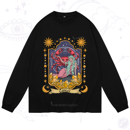 Purplehecate Cancer Zodiac Long Sleeve T-Shirt
