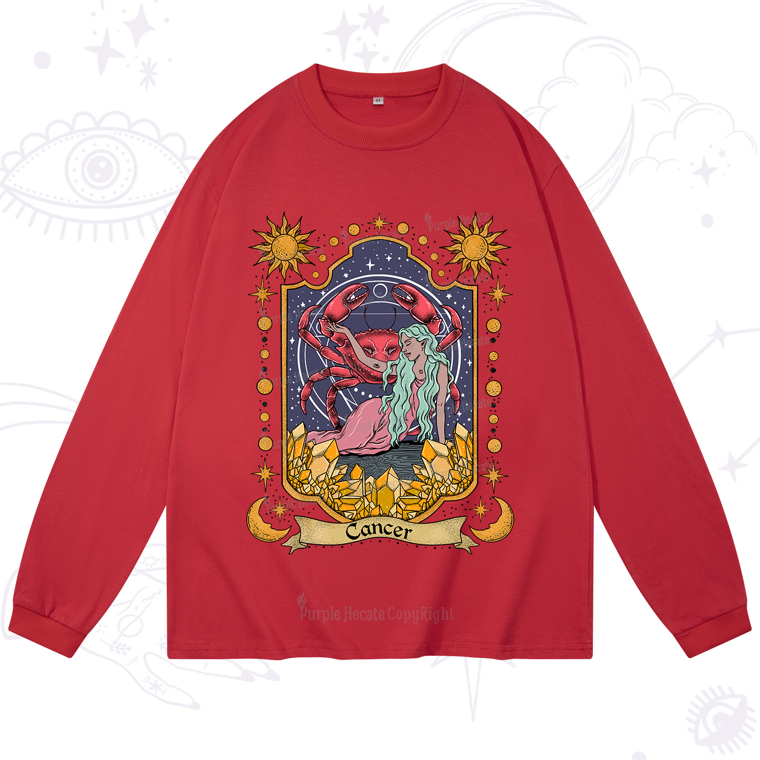 Purplehecate Cancer Zodiac Long Sleeve T-Shirt