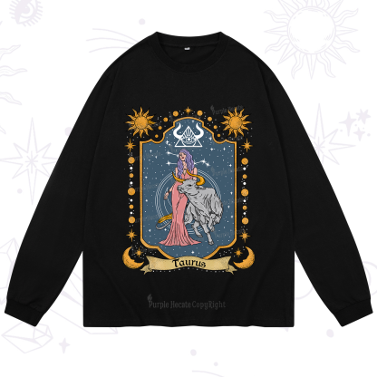 Purplehecate Taurus Zodiac Long Sleeve T-Shirt