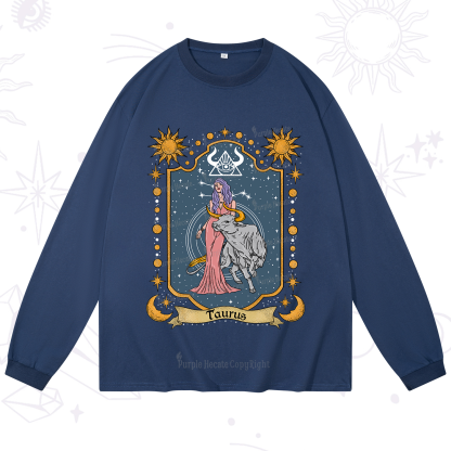 Purplehecate Taurus Zodiac Long Sleeve T-Shirt