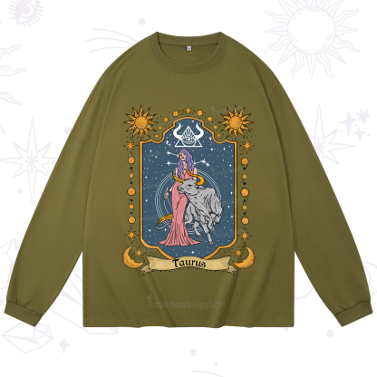 Purplehecate Taurus Zodiac Long Sleeve T-Shirt