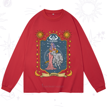 Purplehecate Taurus Zodiac Long Sleeve T-Shirt