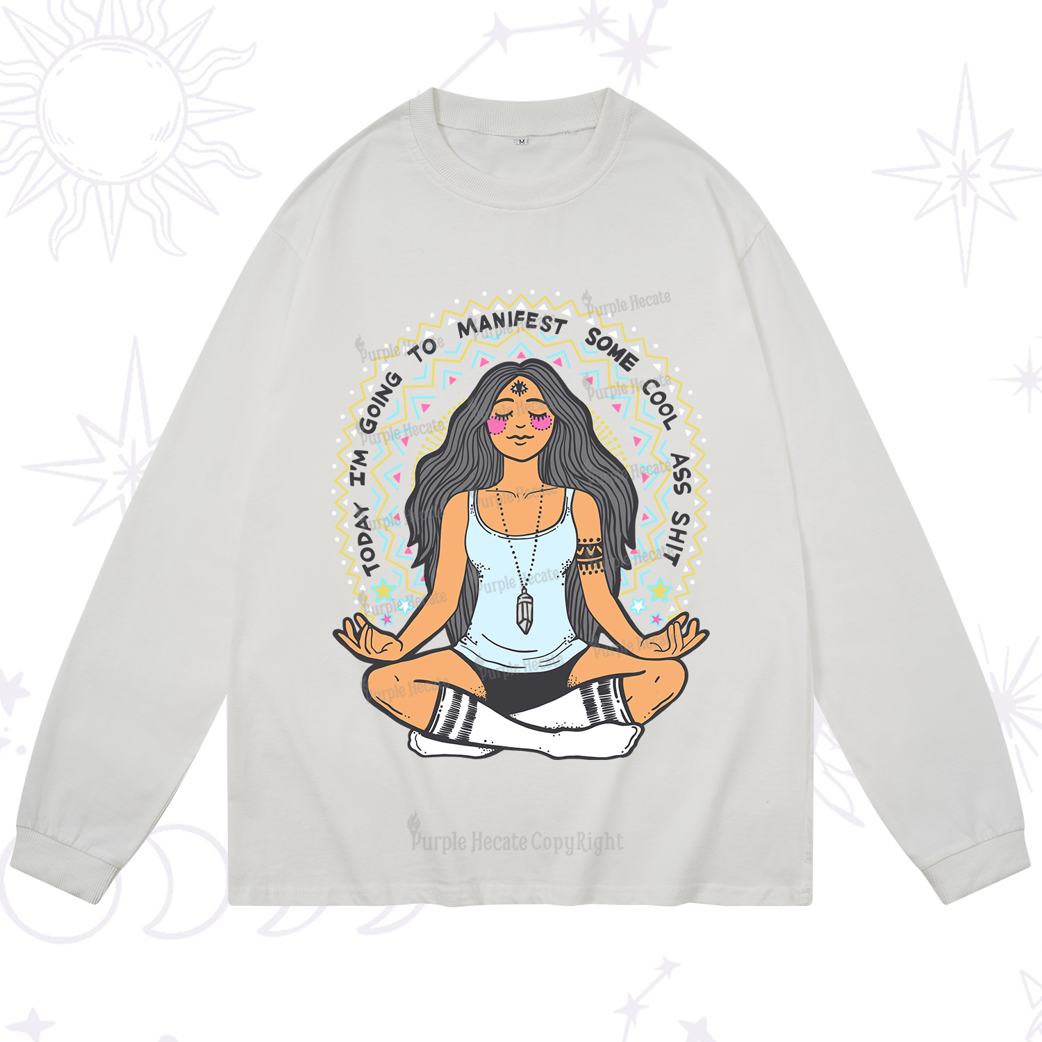 Purplehecate Today I'm Going To Manifest Long Sleeve T-Shirt