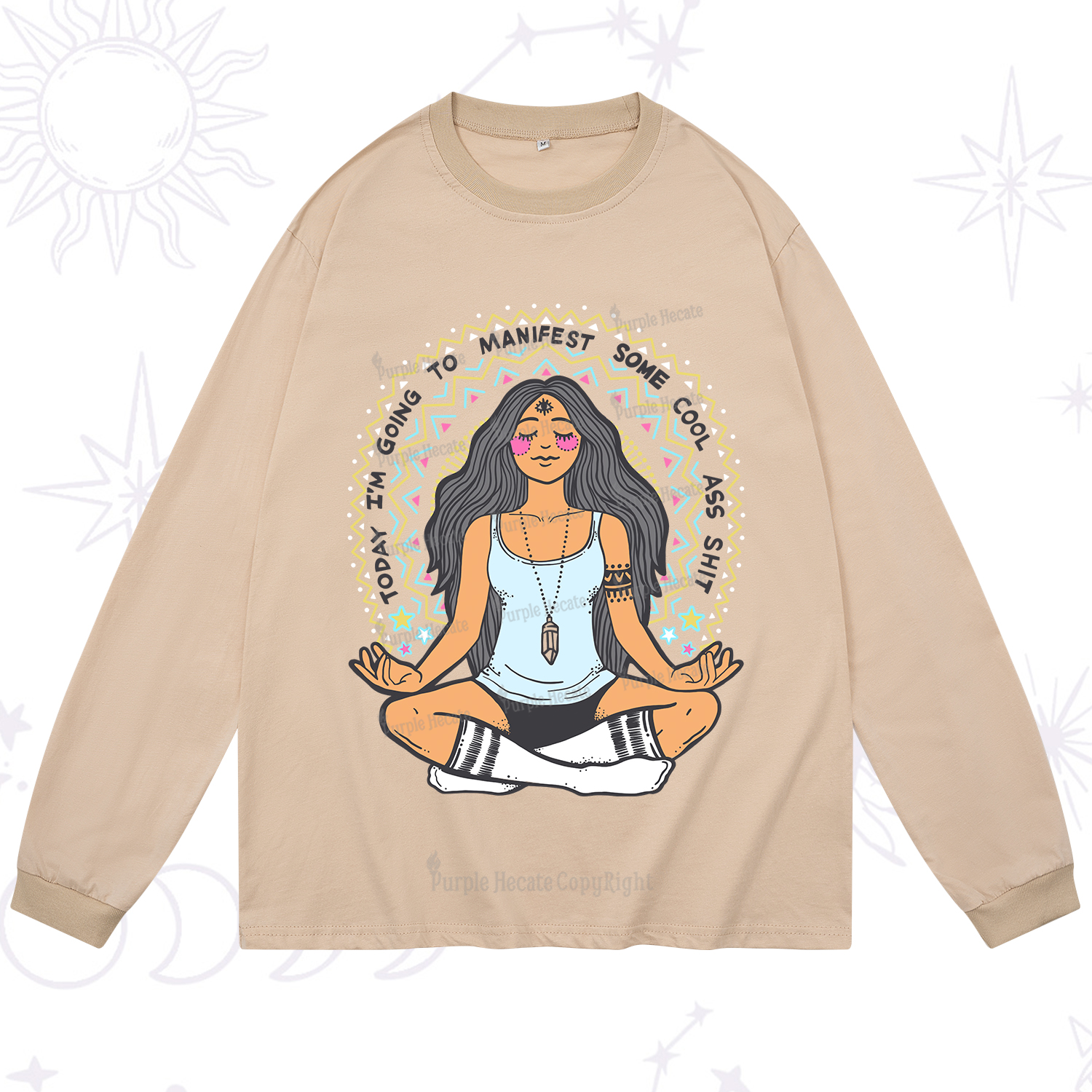 Purplehecate Today I'm Going To Manifest Long Sleeve T-Shirt