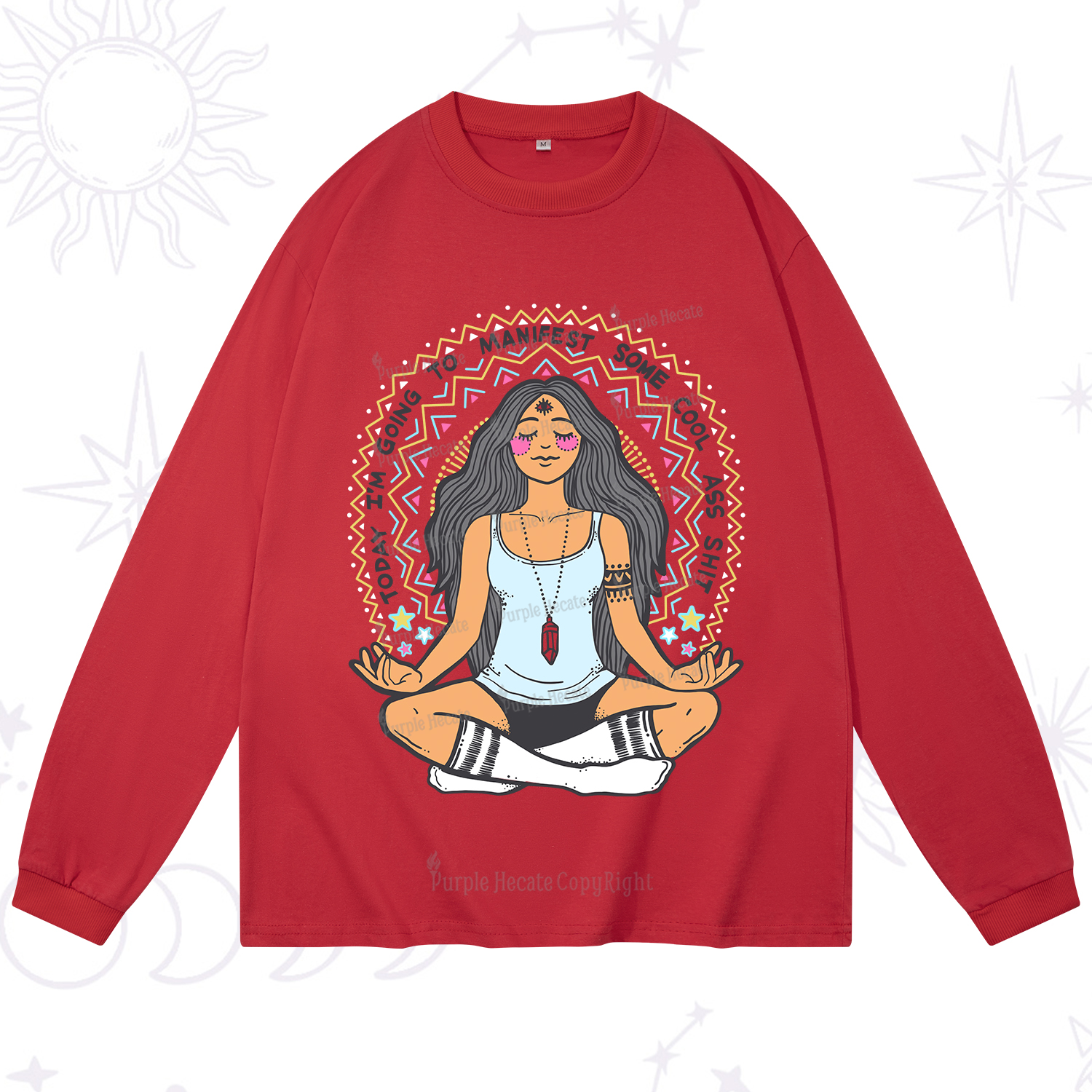 Purplehecate Today I'm Going To Manifest Long Sleeve T-Shirt