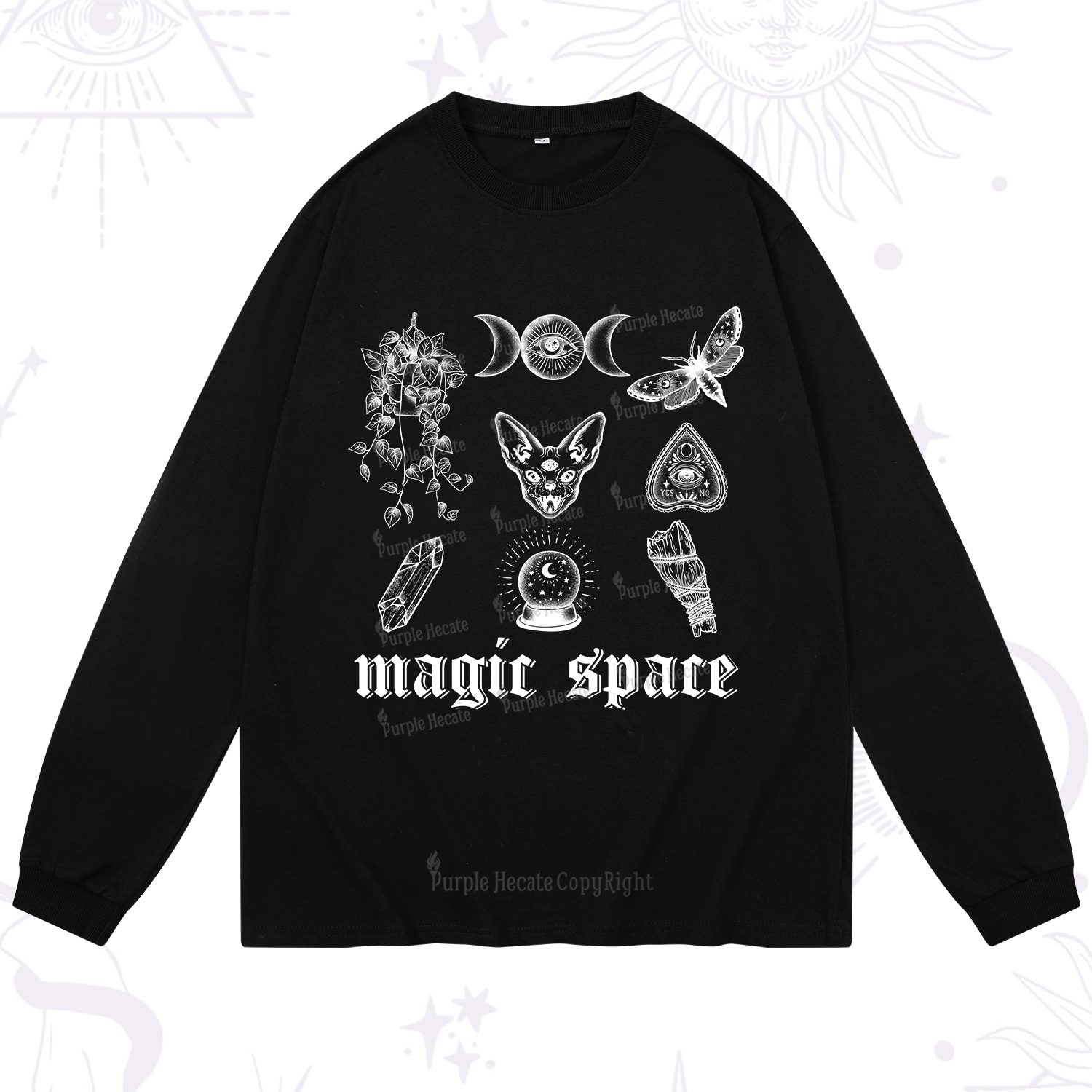 Purplehecate Magic Space Long Sleeve T-Shirt